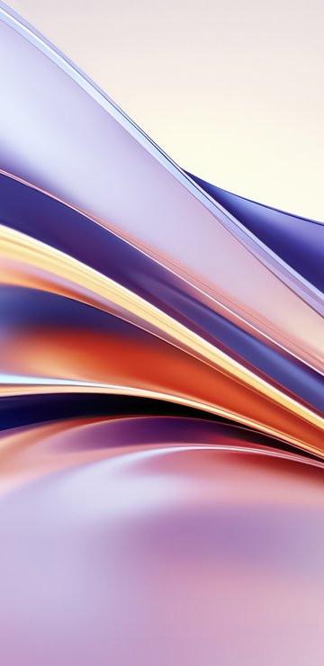 Flowing Gradient Waves in Minimalism - Wallpapers for Samsung in 360x740 resolution