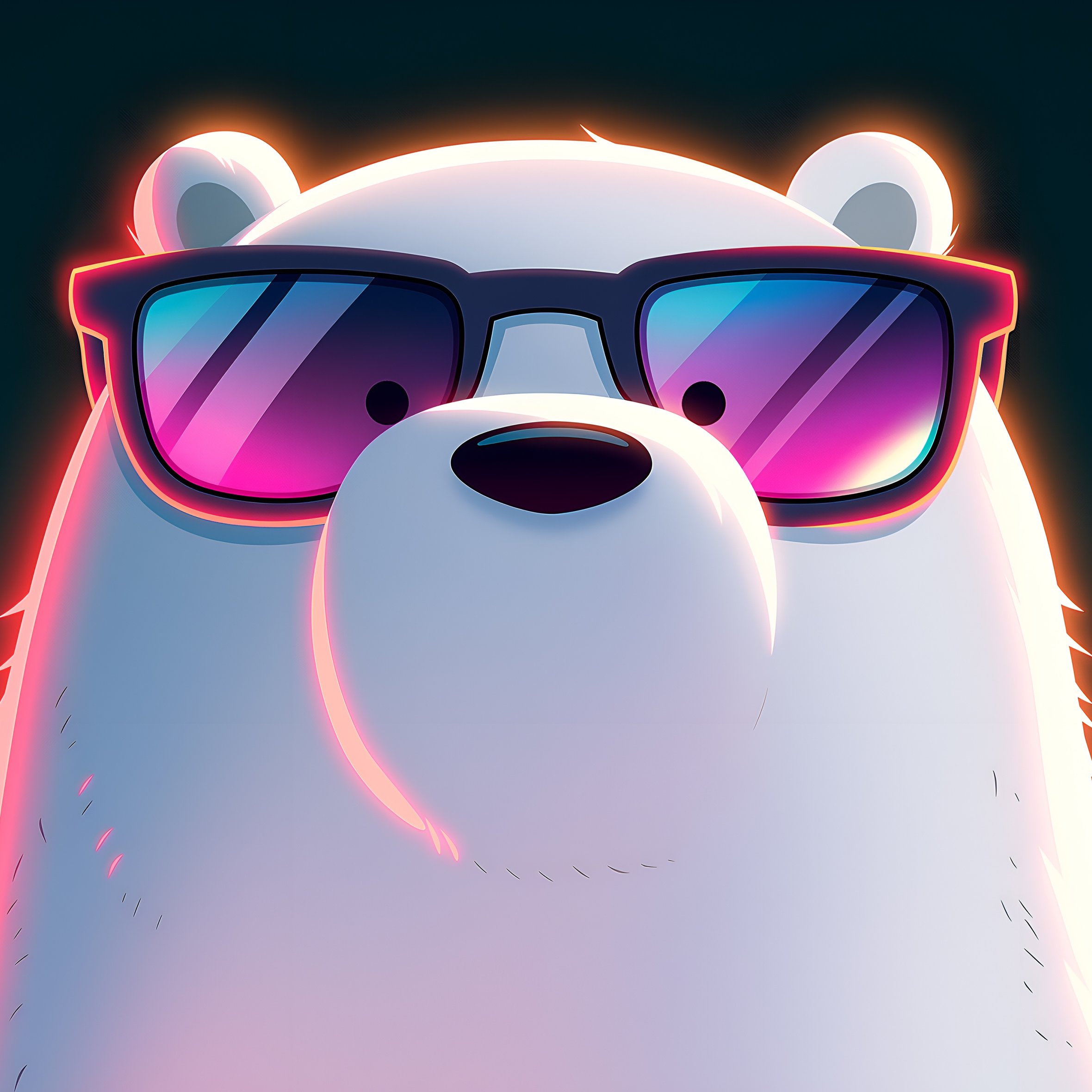 Polar Bear with Sunglasses - Wallpapers for iPad Air 10.9″ in 2360x2360 resolution