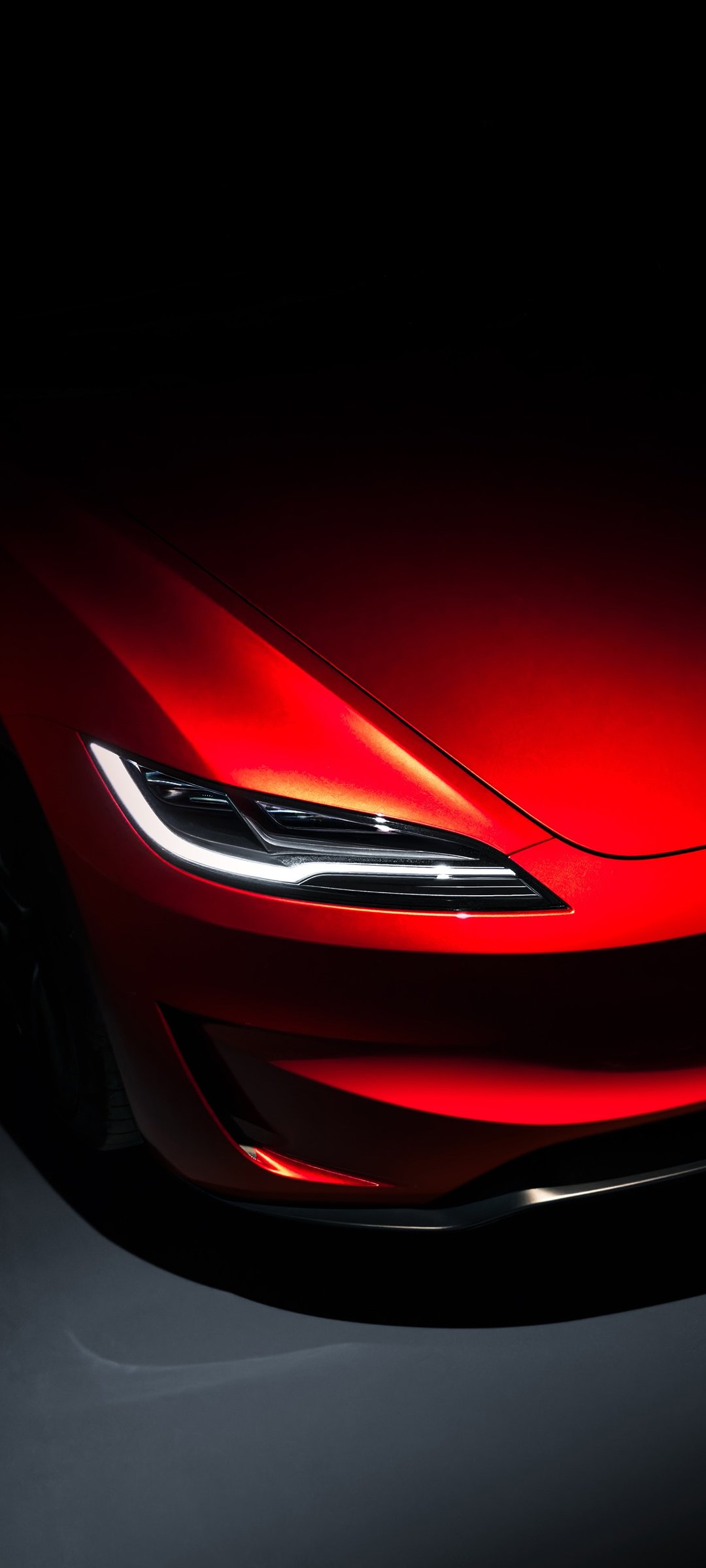 Red Tesla Model 3 Performance Highland - Wallpapers for Samsung Galaxy M55, POCO M4/X4/X5, Xiaomi Redmi 12/13/Note 13/Note 14/Note 14S in 1080x2400 resolution