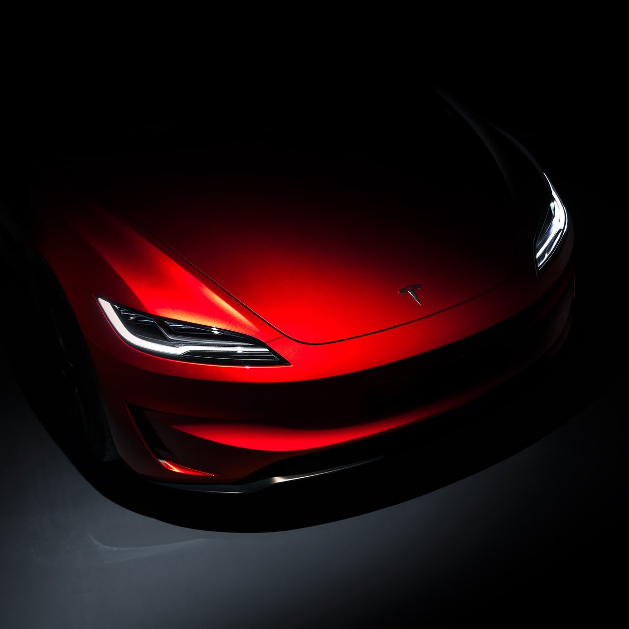 Red Tesla Model 3 Performance Highland - Wallpapers for Lenovo, Huawei in 1280x1280 resolution