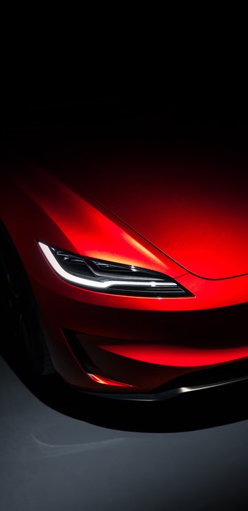 Red Tesla Model 3 Performance Highland - Wallpapers for Samsung in 360x740 resolution