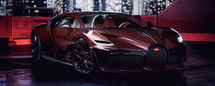 UltraWide 32:9 обои Bugatti (3840x1080): Bugatti Divo, роскошь, гиперкар, ночь