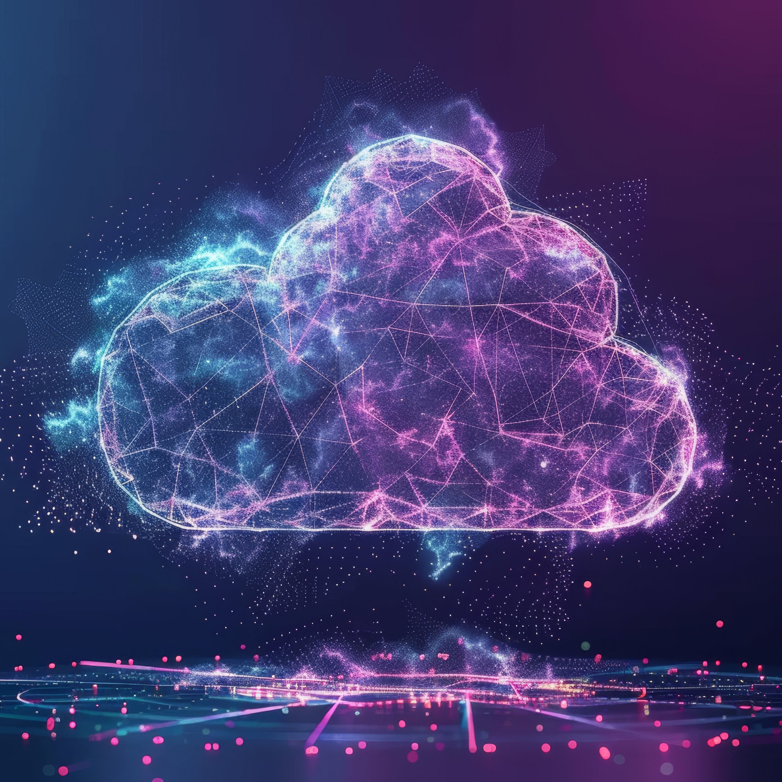Digital Cloud Data Network - Wallpapers for Samsung Galaxy Tab S9 FE+/Tab S11, Xiaomi Pad 5, Redmi Pad 2 Pro, POCO Pad in 2560x2560 resolution