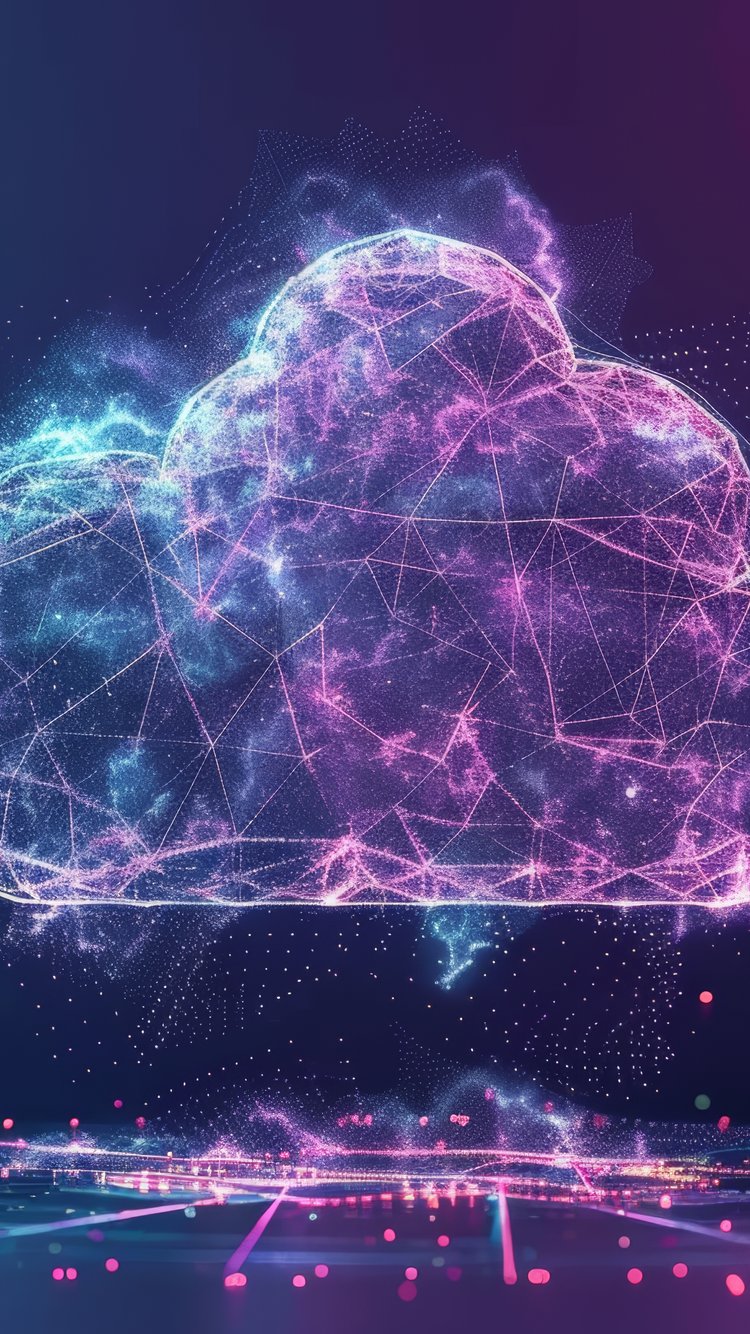 Digital Cloud Data Network - Wallpapers for iPhone 6/6S/7/8/SE2/SE3 in 750x1334 resolution