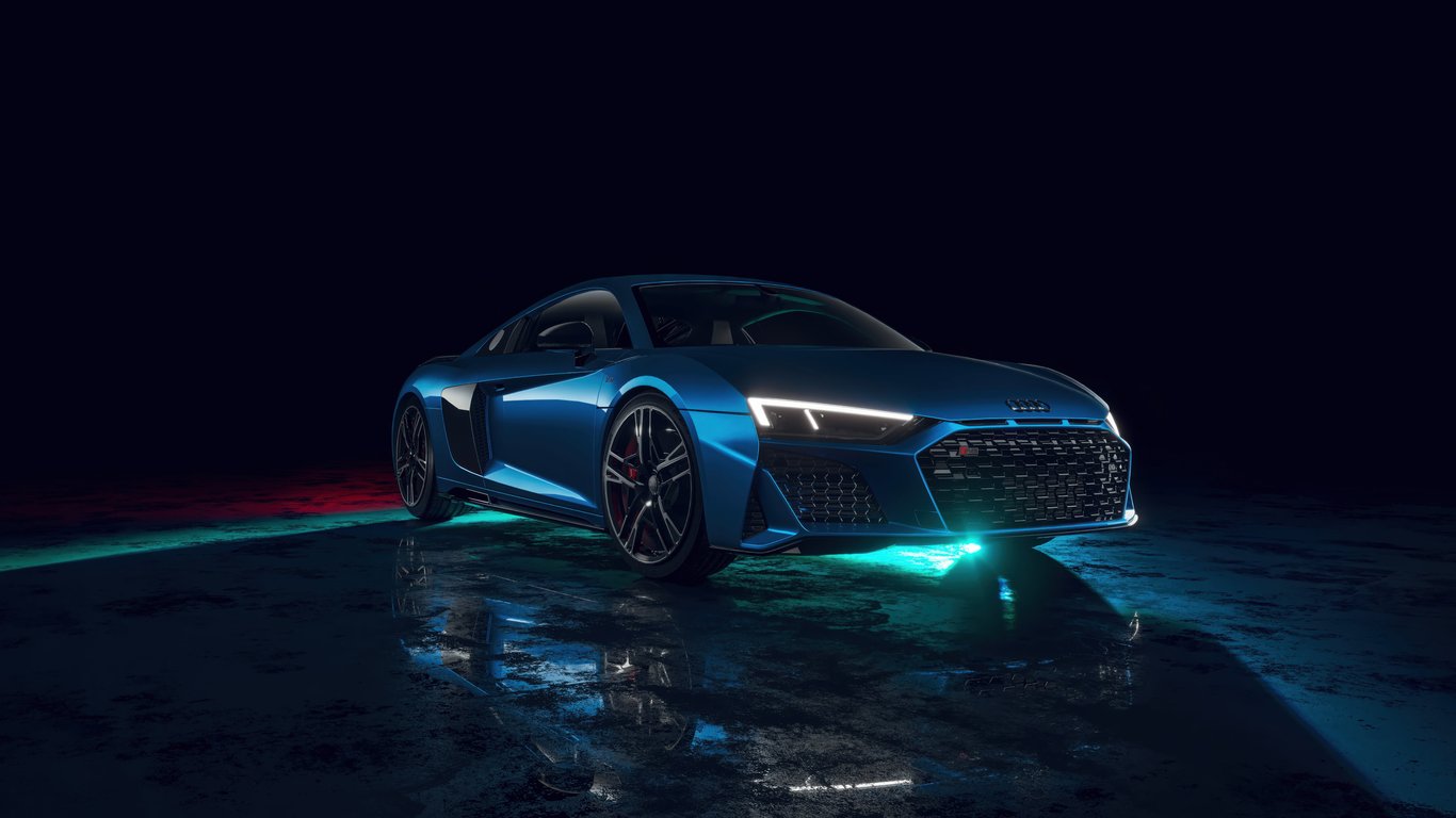 Audi R8 Midnight Glow Coupe - Laptop Wallpapers in 1366x768 resolution