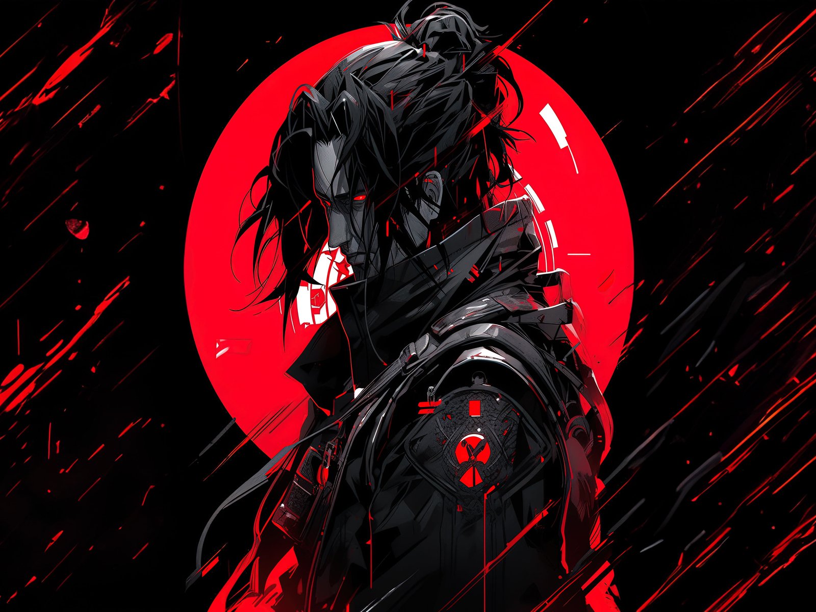 Itachi Uchiha Cyberpunk Portrait - UXGA wallpapers in 1600x1200 resolution