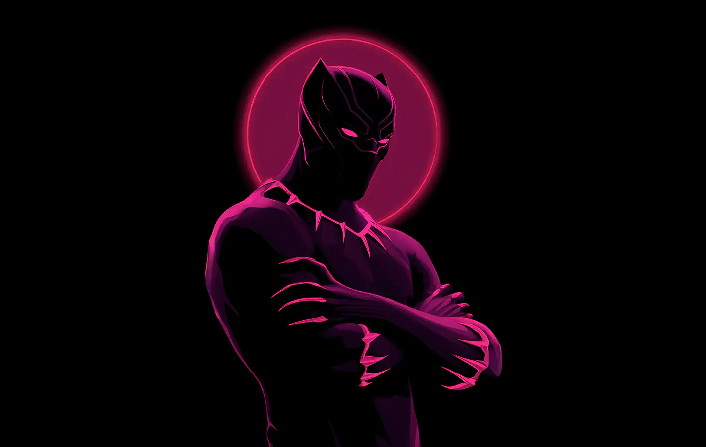 Black Panther from Marvel — desktop and phone wallpaper, free download