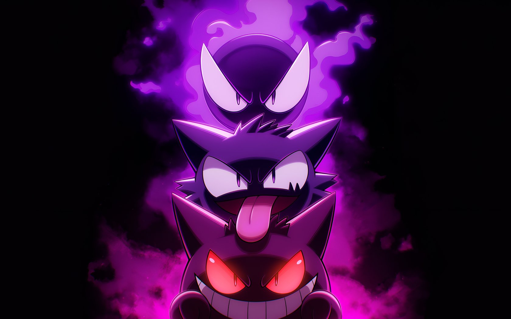 Evolution of Pokemon Gastly - WSXGA+ wallpapers in 1680x1050 resolution