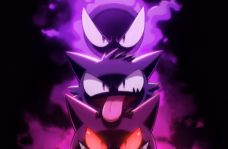 Ghost Wallpapers for Apple iPad 1 (1024x1024): Pokemon, Haunter, Gengar, eyes