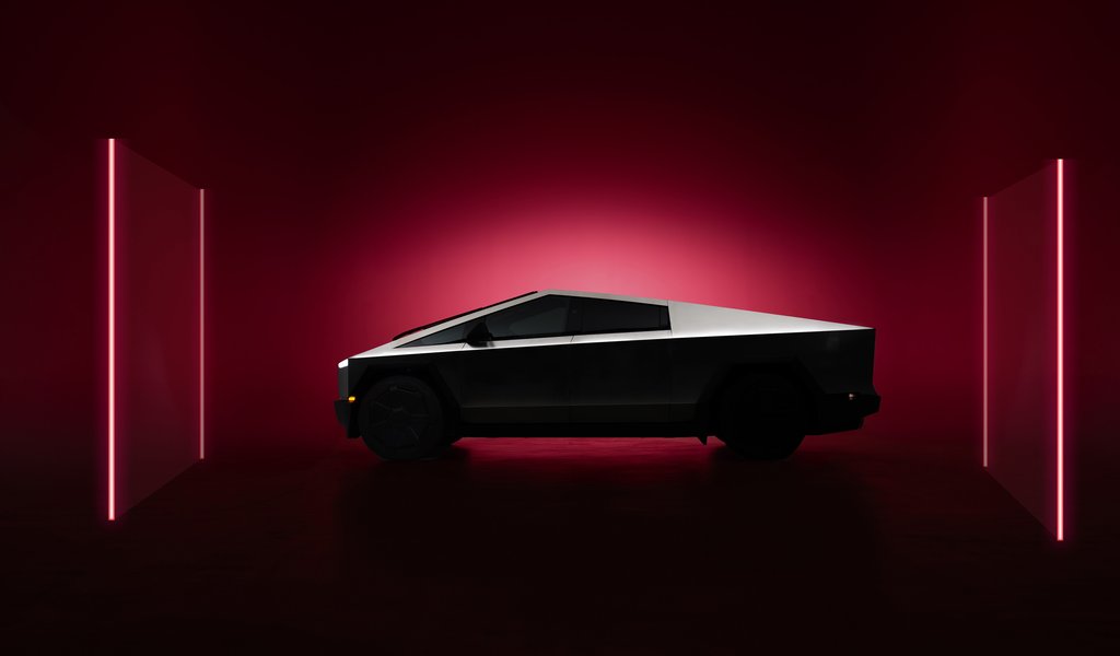 Tesla Cybertruck side view - WSVGA wallpapers in 1024x600 resolution