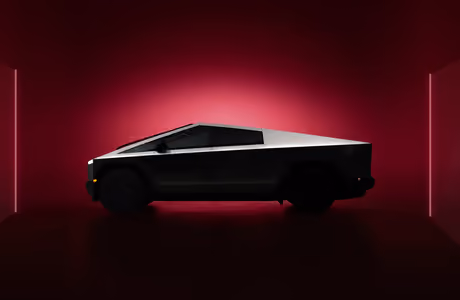 Обои иллюминация: Tesla Cybertruck, электромобиль, пикап, металл