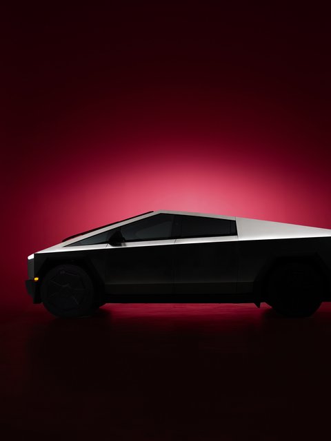 Tesla Cybertruck side view - Wallpapers for HTC/BlackBerry in 480x640 resolution