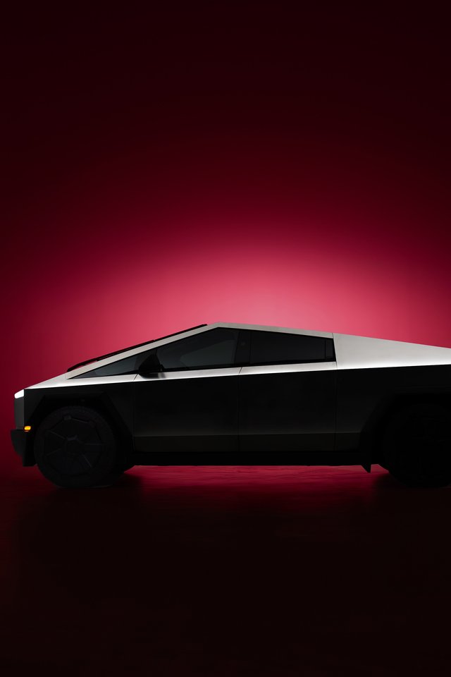 Tesla Cybertruck side view - Wallpapers for iPhone 4/4S in 640x960 resolution