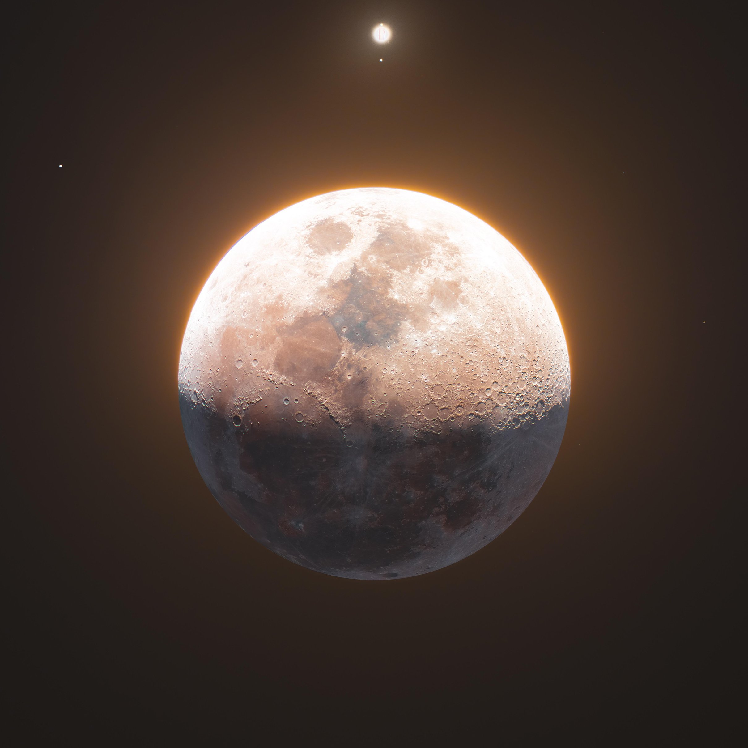 Moonlit Crater under Sunshine - Wallpapers for iPad Pro 11″ 2024 in 2420x2420 resolution