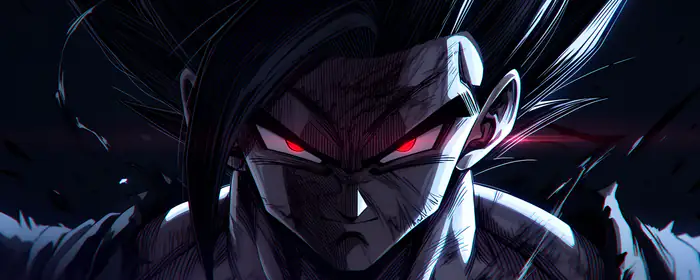 UltraWide 32:9 warrior wallpapers (5120x1440): Son Goku, Dragon Ball, manga, red eyes