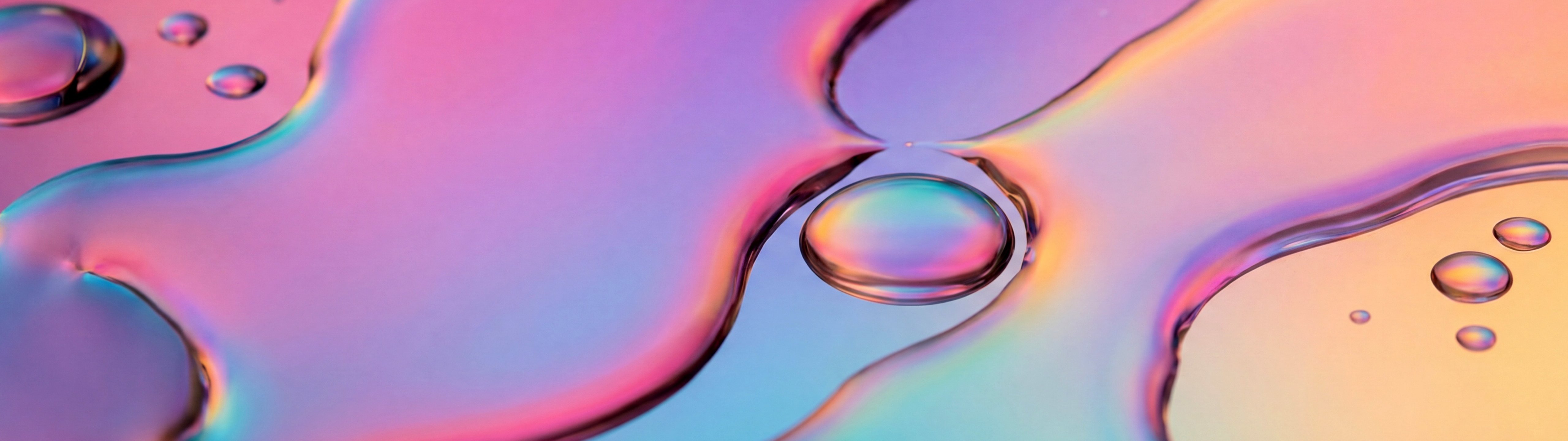 Rainbow liquid in the macro - UltraWide 32:9 wallpapers in 5120x1440 resolution