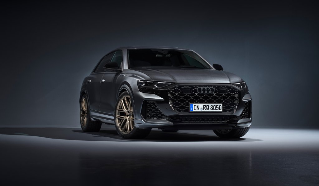 Grey Audi RS Q8 front view - WSVGA wallpapers in 1024x600 resolution