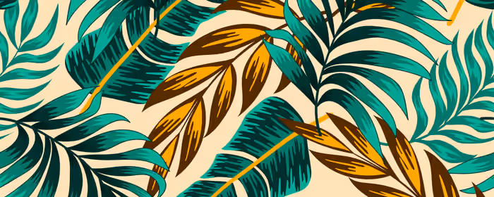 5K2K UltraWide 21:9 wallpapers (5120x2160): summer, tropics, palms, leaves
