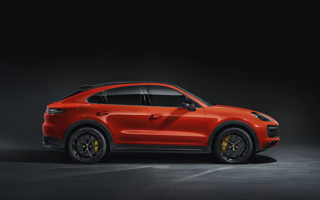 Оранжевый Porsche Cayenne Coupe — обои на рабочий стол и телефон