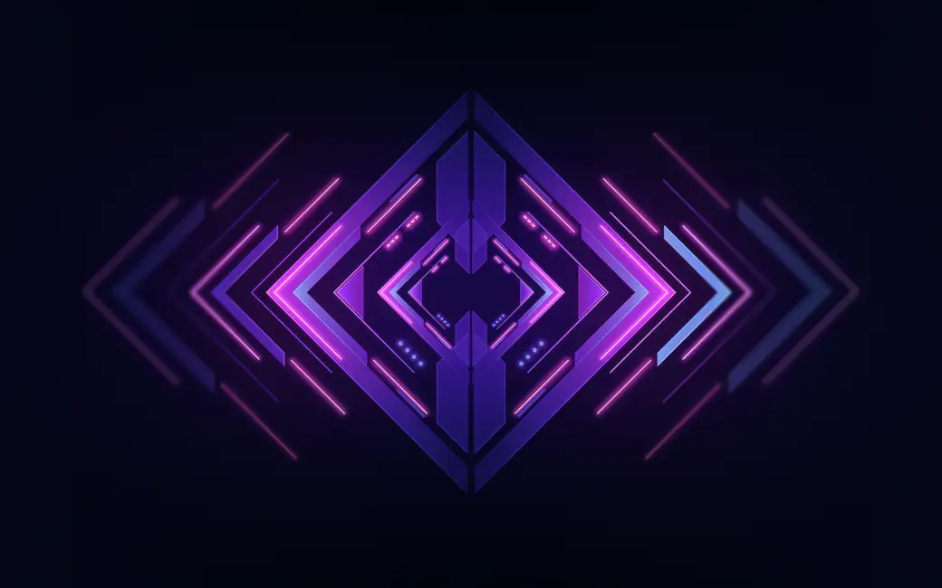 Futuristic neon style — desktop and phone wallpaper, free download