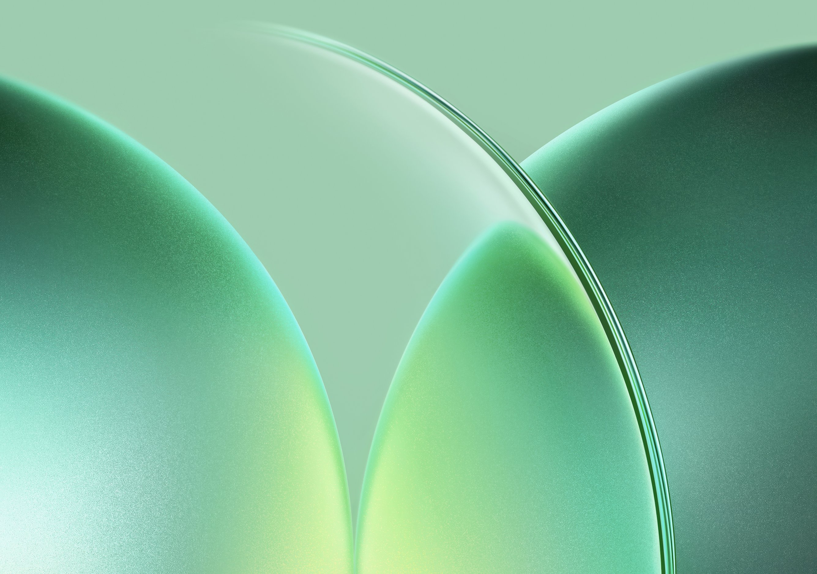 Minimalistic green circles - Wallpapers for iPhone Duo in 2670x1878 resolution