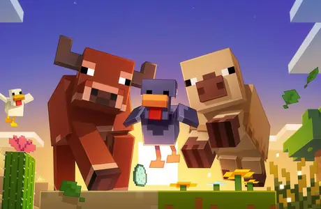 Games wallpapers: Minecraft, pixelart, farm, cactus