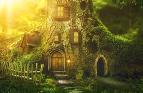 Cottage Wallpapers for Apple MacBook Air 13 M2″ (2560x1664): fairy world, cottage, trees, forest