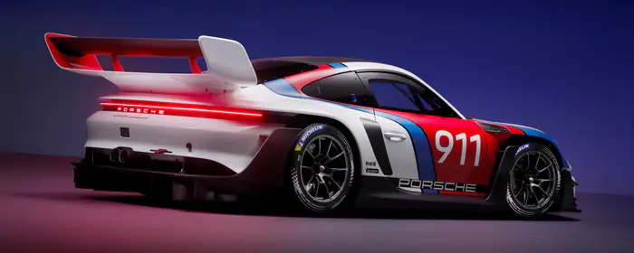 UltraWide 32:9 обои обвес (3840x1080): Porsche 911 GT3 R, спойлер, обвес, карбон