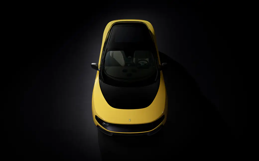 Yellow Ferrari Luce — desktop and phone wallpaper, free download