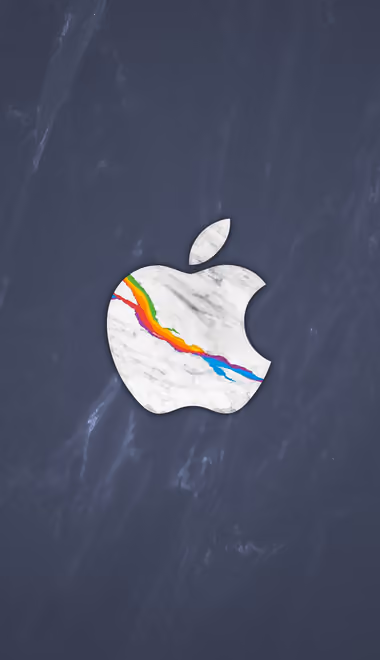 Обои логотип для HTC/BlackBerry (480x640): Apple Inc, минимализм, логотип, мрамор