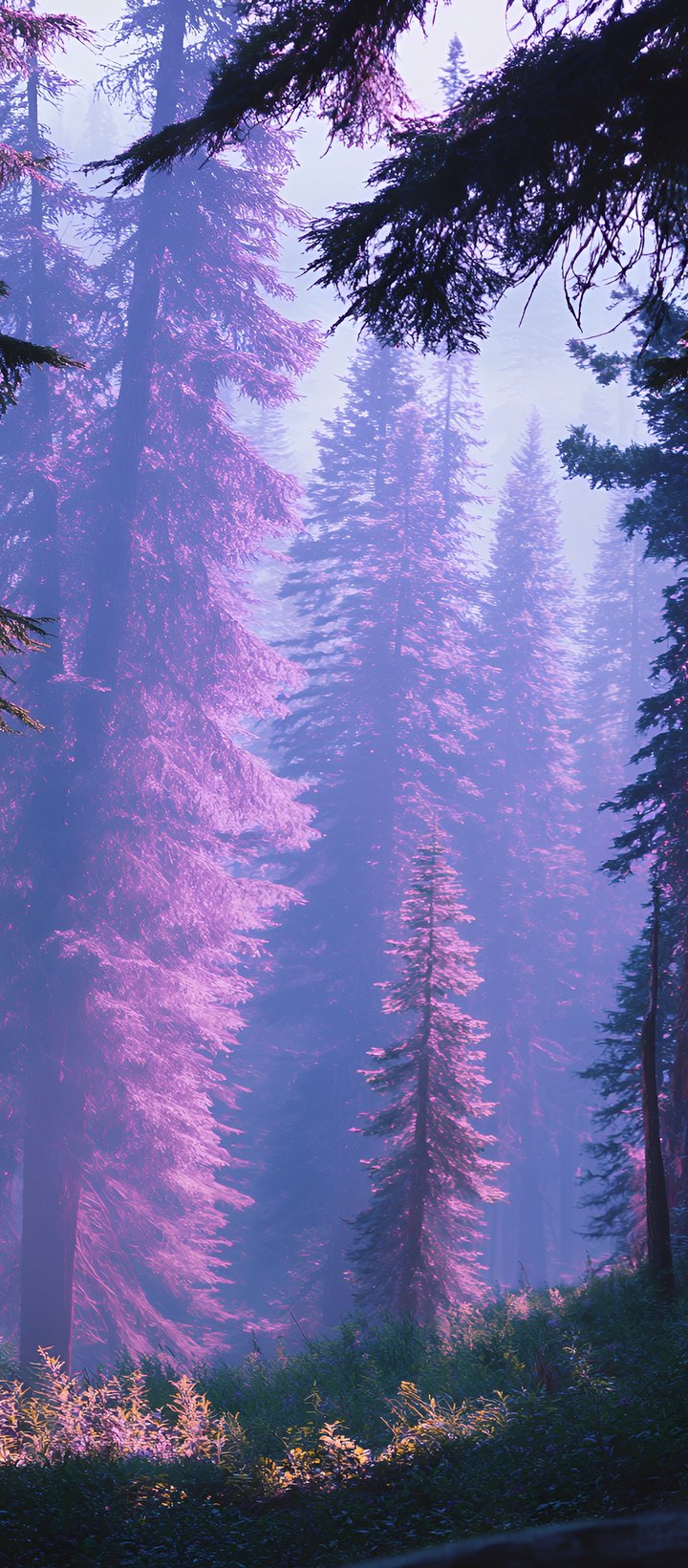 Enchanted Pine Forest Path - Wallpapers for Xiaomi Redmi 14C, POCO C71/C75/M7, Infinix Note 8 in 720x1640 resolution