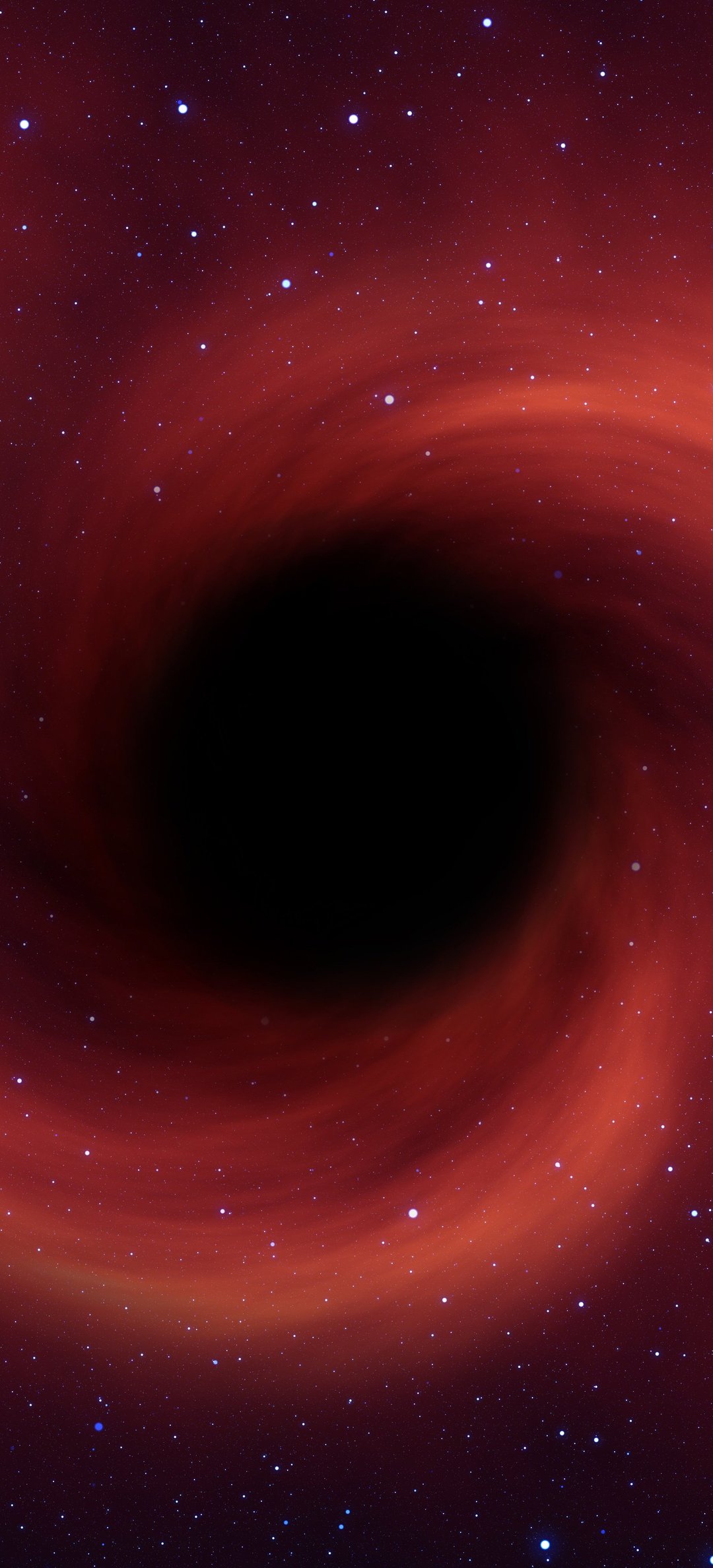 Black Hole with Red Accretion Disk - Wallpapers for Honor/Huawei in 1080x2376 resolution
