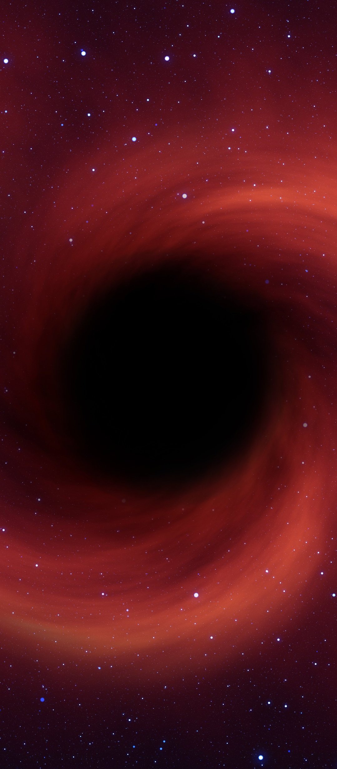 Black Hole with Red Accretion Disk - Wallpapers for TECNO/Infinix in 1080x2460 resolution