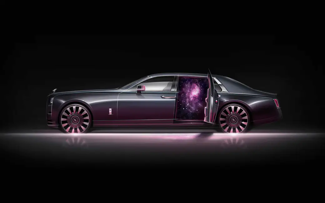 Rolls-Royce Phantom with open door — desktop and phone wallpaper, free download