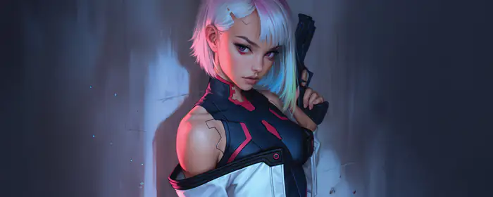 UltraWide 32:9 wall wallpapers (5120x1440): android, woman, blonde, purple eyes