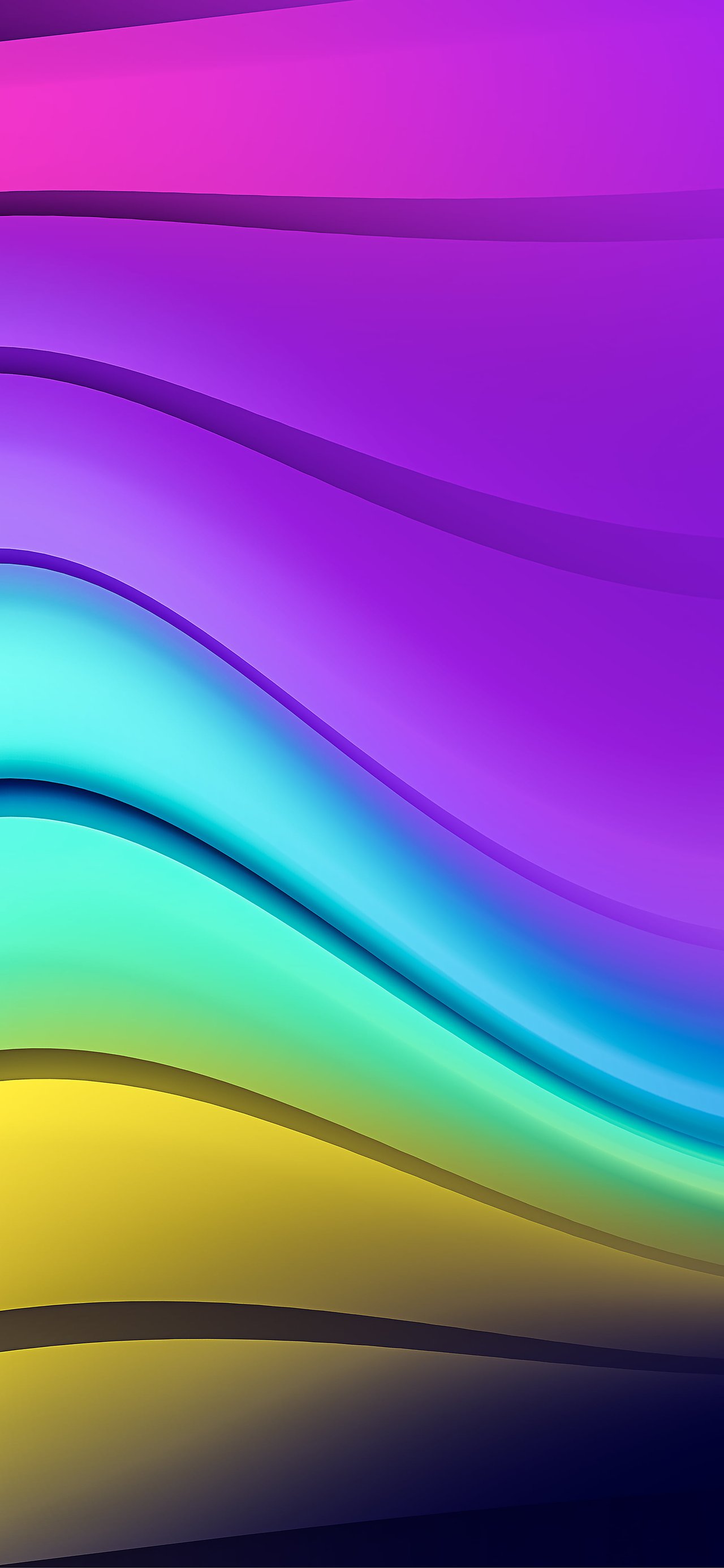 Gradient Waves Ribbon Glow - Wallpapers for Xiaomi 15T in 1280x2772 resolution