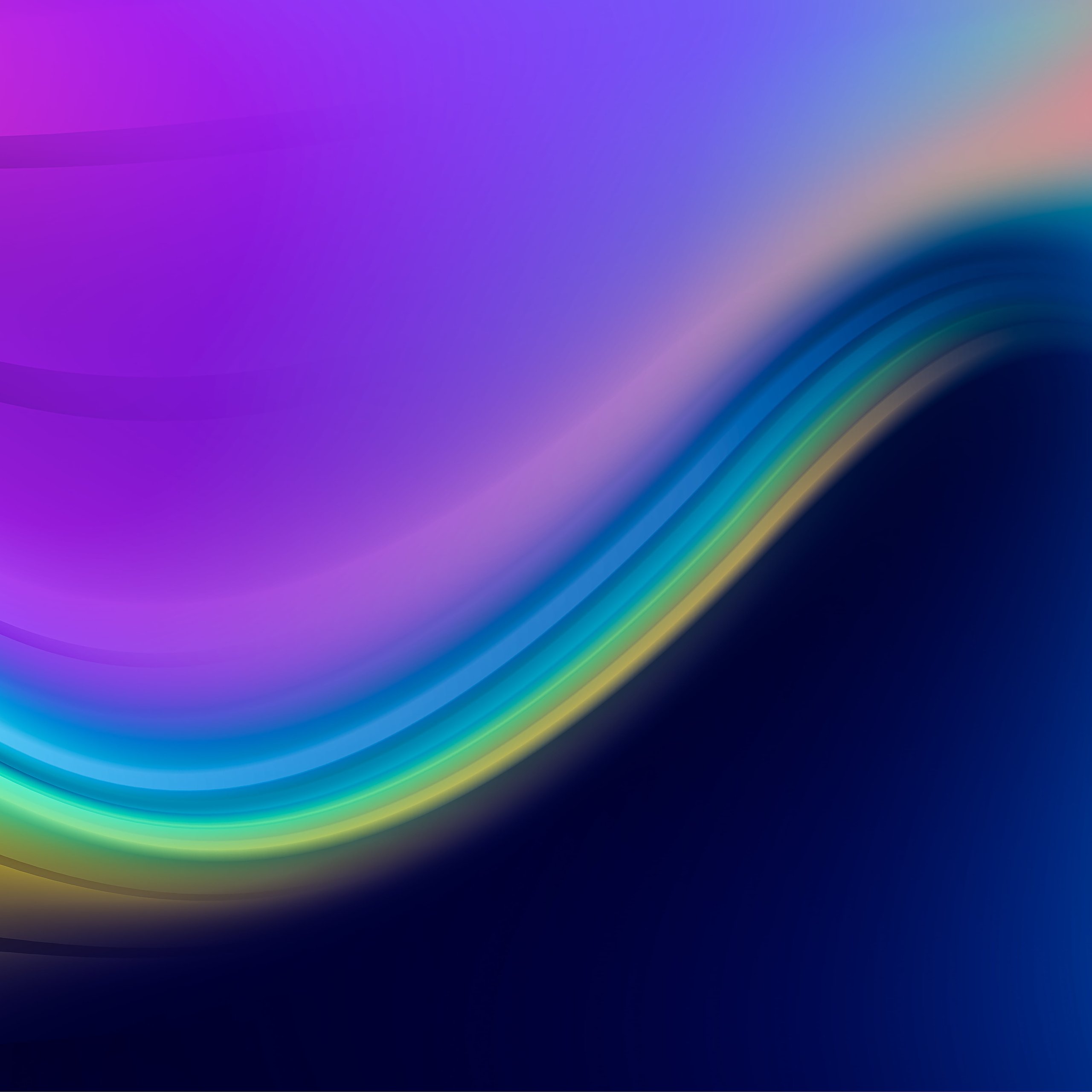 Gradient Waves Ribbon Glow - Wallpapers for Samsung Galaxy Tab S9 FE+/Tab S11, Xiaomi Pad 5, Redmi Pad 2 Pro, POCO Pad in 2560x2560 resolution