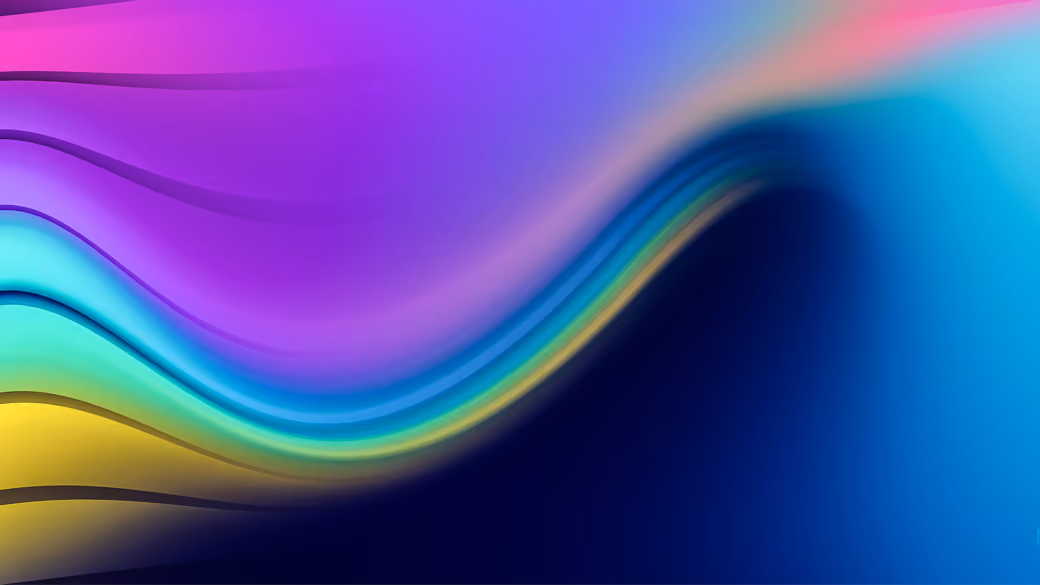Gradient Waves Ribbon Glow - Wallpapers for Samsung Galaxy Z Flip6, Motorola Razr 2025 in 1080x2640 resolution