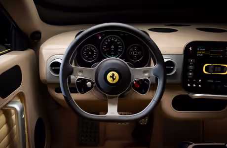 Dashboard Wallpapers for iPad mini 8.3″ (2266x2266): Ferrari Luce, luxury car, electric vehicle, dashboard