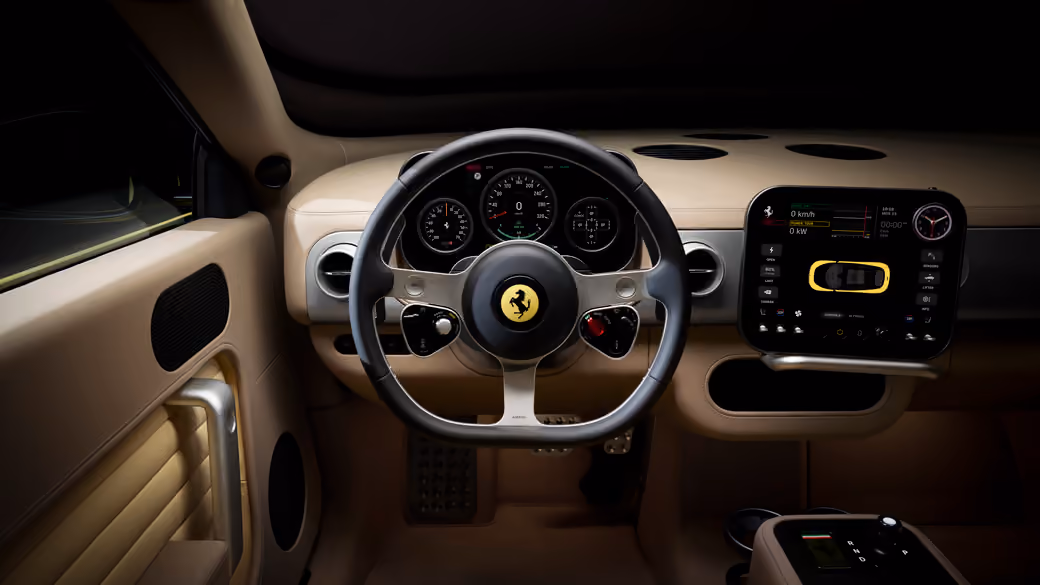 Интерьер Ferrari Luce - Обои для iPhone 18 Pro Max/17 Pro Max/16 Pro Max в разрешении 1320x2868