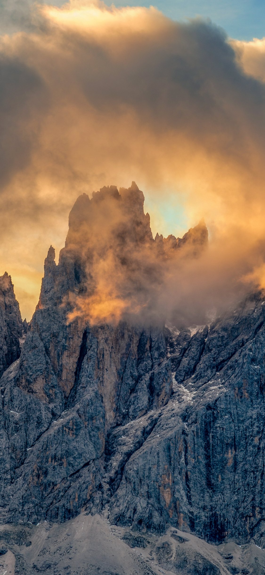 Sunset over the Dolomites - Wallpapers for iPhone X/XS/11 Pro in 1125x2436 resolution