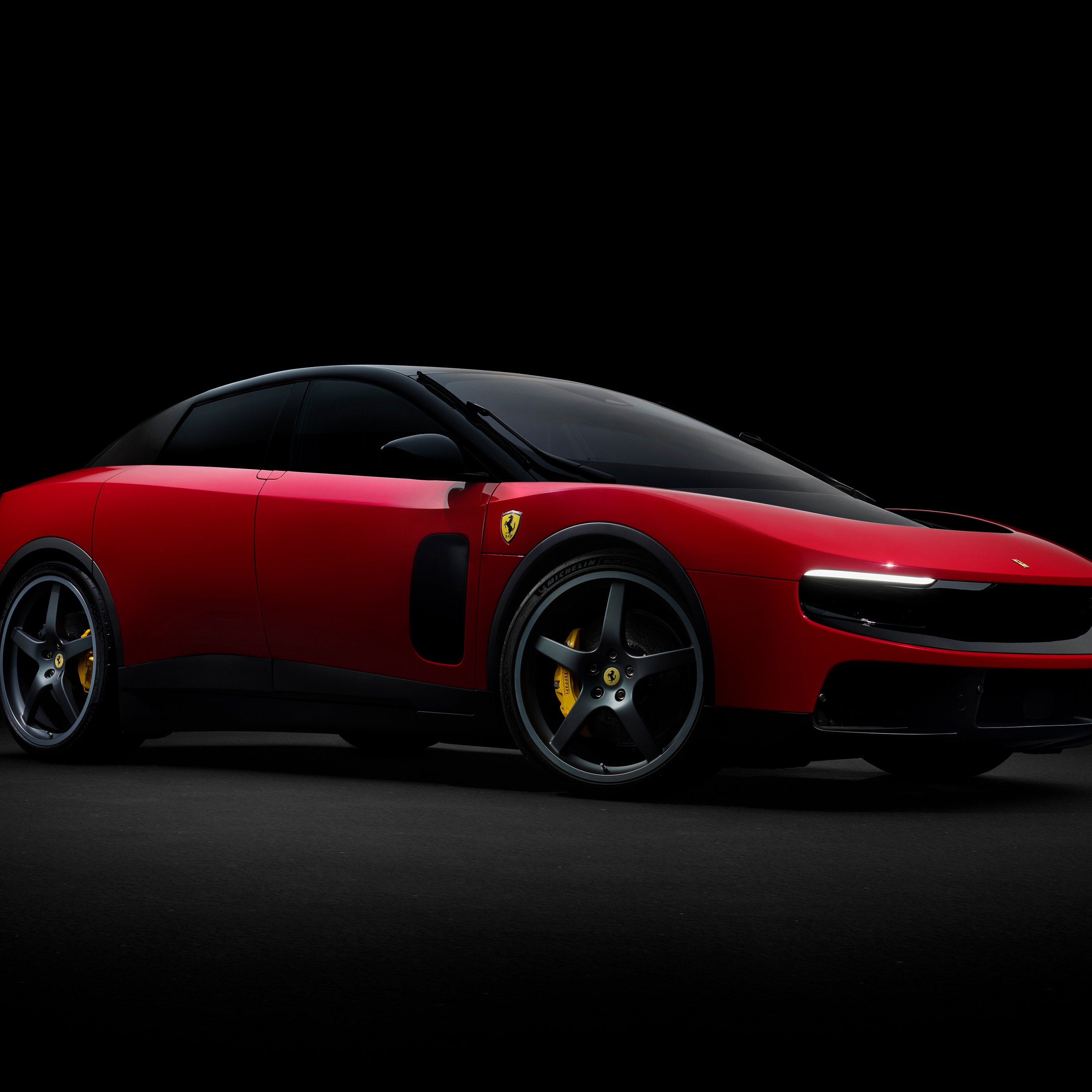 Red Ferrari Luce electric supercar - Wallpapers for iPad Pro 13″ in 2752x2752 resolution