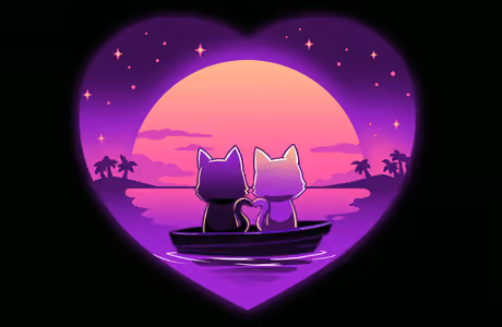 Love Wallpapers for iPad Air 10.9″ (2360x2360): cat, romance, sunset, night