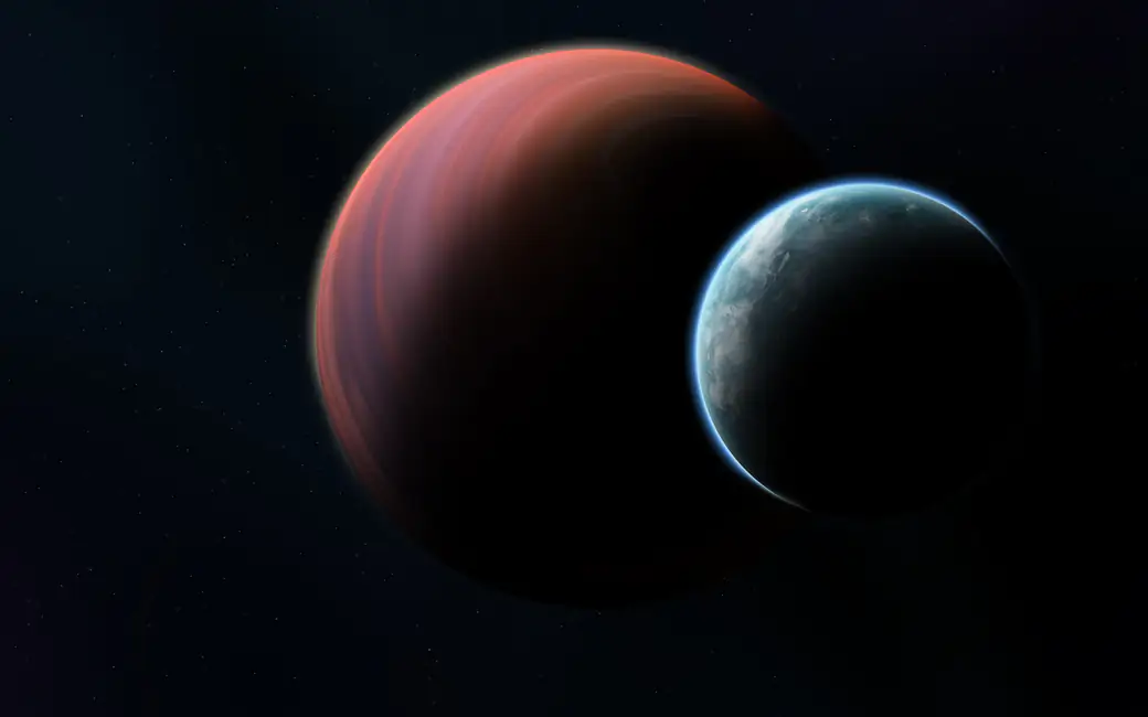 Two Extraterrestrial Planets in Orbit — desktop and phone wallpaper, free download