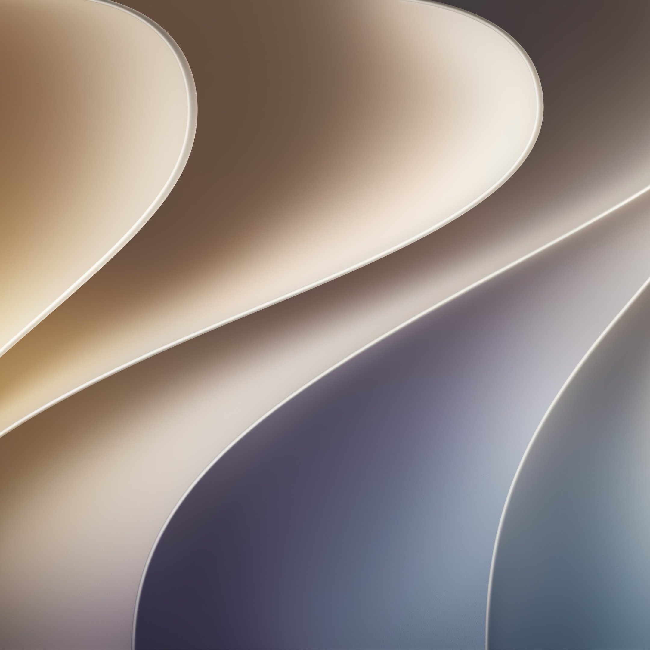 Minimalist Beige Wave Gradient - Wallpapers for iPad 10.2″ in 2160x2160 resolution