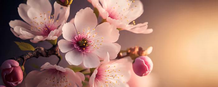 UltraWide 32:9 обои весна (3840x1080): весна, сакура, вишневые цветы, цветы