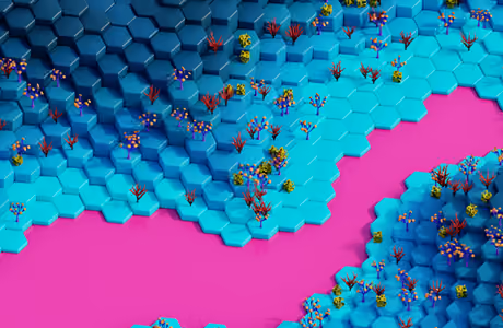 Hexagon Wallpapers for Apple MacBook 12″ (2304x1440): hexagon, ecosystem, biome, river