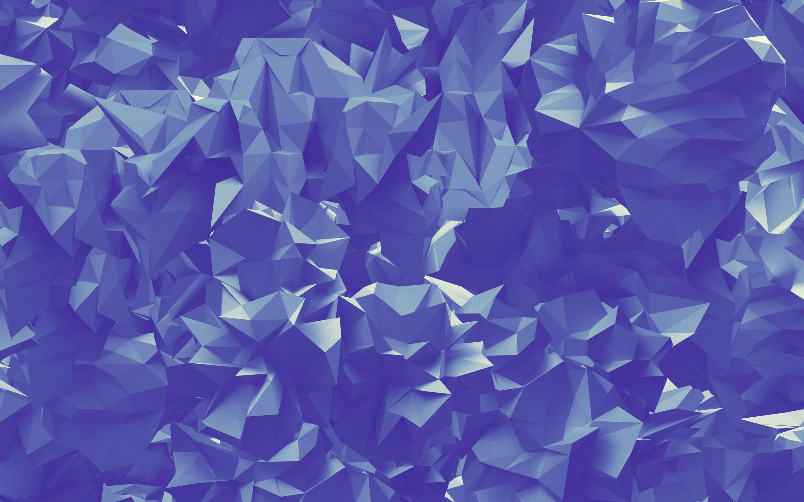 Low Poly Blue Crystal Pattern - WQXGA and for Apple MacBook Air 13 wallpapers in 2560x1600 resolution
