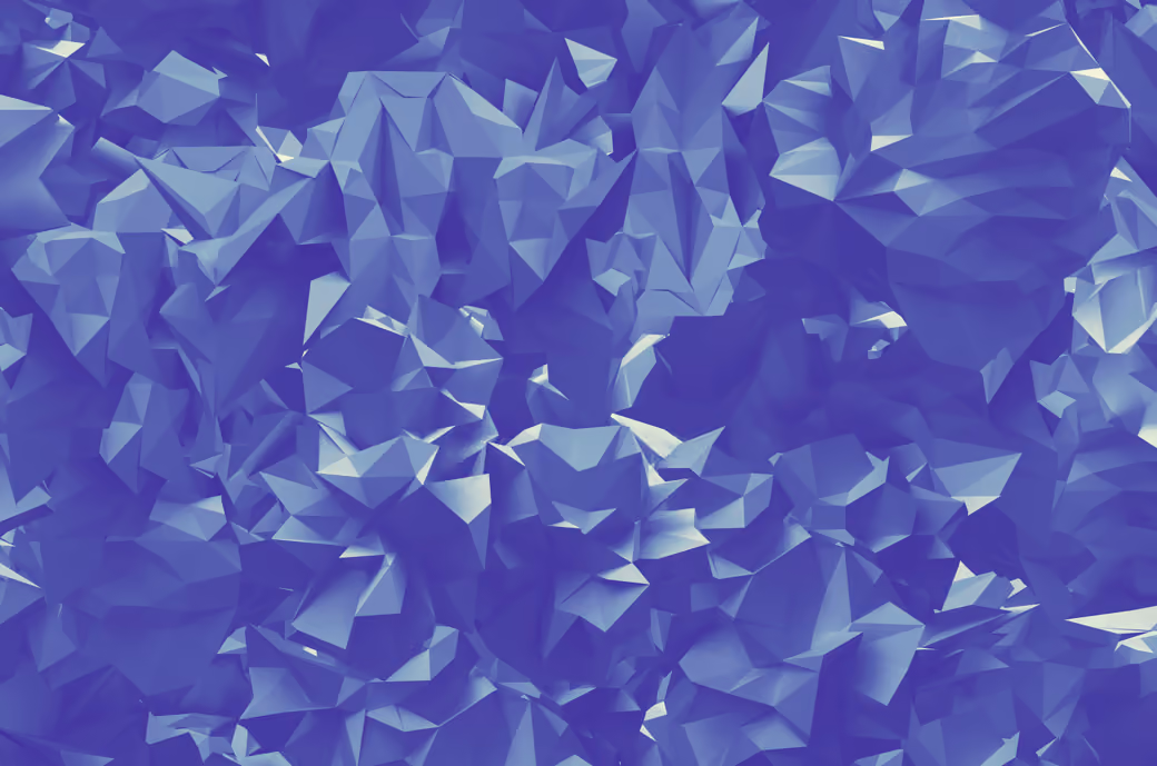 Low poly синий узор - wXGA++ обои в разрешении 1600x900