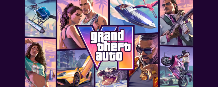 5K2K UltraWide 21:9 обои логотип (5120x2160): GTA 6, Vice City, постер, логотип